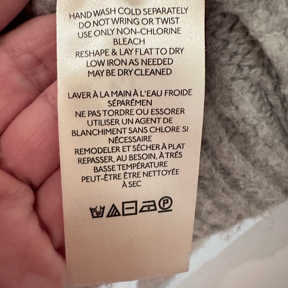 FREE PEOPLE XS Bradley Textured grey crop roll neck acrylic woman sweater boho - Picture 10 of 15